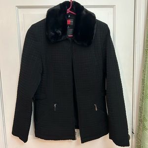 Women’s Gallery Zip Up Jacket with Removable Faux Fur Collar